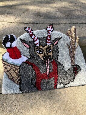Handmade krampus carpet